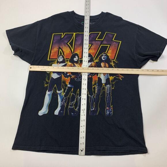 Vintage Liquid Blue Kiss Band T Shirt Mens L Large Black Crew 2009 Catalog Tee - Picture 7 of 9